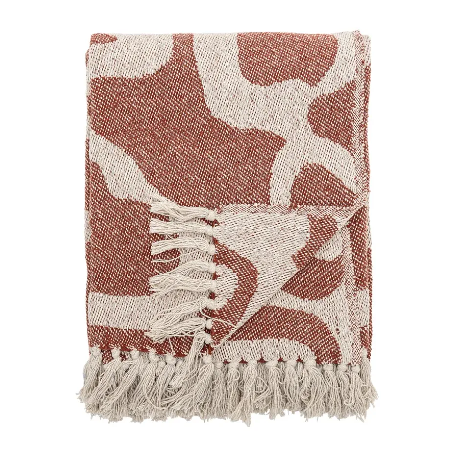 Plaid en coton Salobre 160x130 cm, Marron