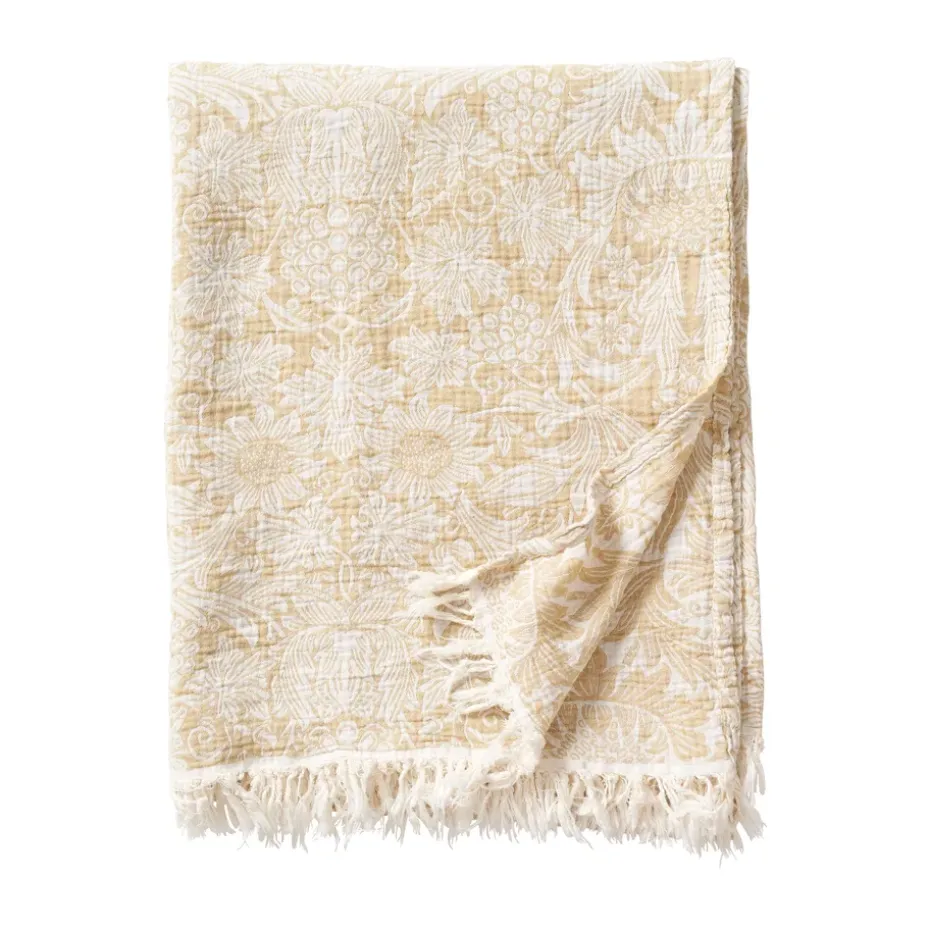 Plaid en coton Sunflower 140x200 cm, Golden