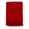 Plaid en laine Gotland 130x200cm, Rouge