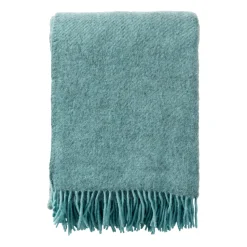 Plaid en laine Gotland 130x200cm, Turquoise