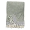 Plaid en laine Harald 130x200 cm, Vert-gris