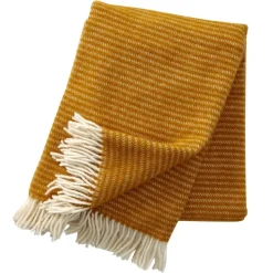 Plaid en laine Ralph, moutarde