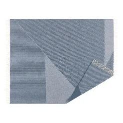 Plaid en laine Stripes 130x185 cm, Bleu