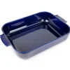 Plat de céramique Appolia 40x27 cm, Bleu