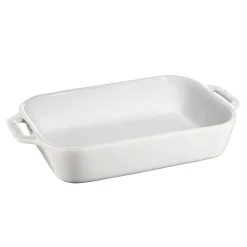 Plat de cuisson rectangulaire Staub 27 x 20 cm, blanc