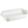 Plat de cuisson rectangulaire Staub 34 x 24 cm, blanc