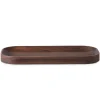 Plateau Carved Wood oval, Noyer