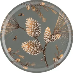 Plateau Pine Cone Ø 38cm, Moss grey