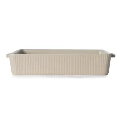 Plat à four Flora beige, 36x23 cm