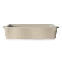 Plat à four Flora beige, 29,5x18,5 cm