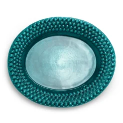 Plat ovale Bubbles 35 cm, Océan