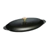 Plat à poisson ovale Staub en fonte, noir