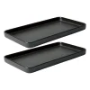 Plat Raw 18x34 cm Lot de 2, Noir titane