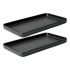 Plat Raw 18x34 cm Lot de 2, Noir titane