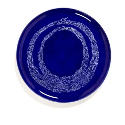 Plat à service Ottolenghi Feast Ø35 cm, Dark blue dots-white
