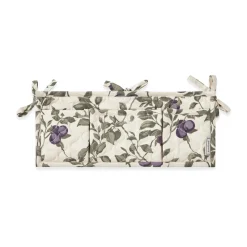 Poche de lit Plum matelassée en satin, 43x18cm
