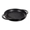 Poêle à griller Pure Staub fonte ronde noire, Ø22 cm