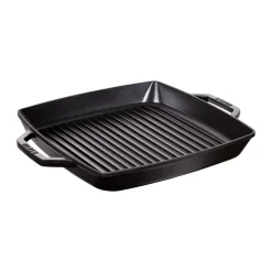 Poêle à griller Pure Staub fonte carrée noire, 33 cm