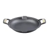 Poêle à paella Signature en fonte 33 cm, Noir