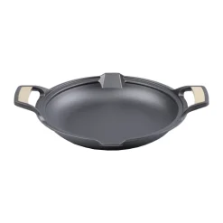 Poêle à paella Signature en fonte 33 cm, Noir