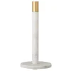 Porte rouleau essuie-tout Emira Marbre 32 cm, Blanc