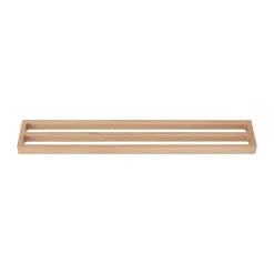 Porte-serviette double Andersen 73,5 cm, Lacquered oak