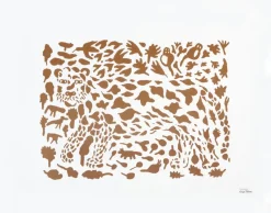 Poster Oiva Toikka Cheetah marron, 50x70 cm
