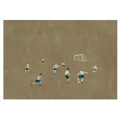 Poster Soccer 50x70 cm, Marron