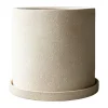 Pot Ø30 cm Grow avec soucoupe, Crème structure