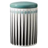 Pot de conservation Amanda, blanc-aqua 15 cm