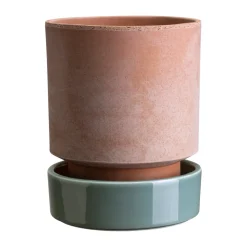 Pot Hoff, Ø16 cm, Raw Rosa-Misty Blue