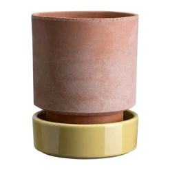 Pot Hoff, Ø18 cm, Raw Rosa-Pale Yellow