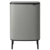 Poubelle Bo touch high 60 L, Mineral concrete grey