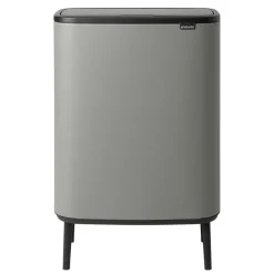 Poubelle Bo touch high 2x30 L, Mineral concrete grey