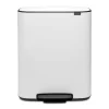 Poubelle à pédale Bo 60 L, Blanc