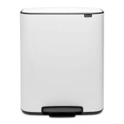 Poubelle à pédale Bo 60 L, Blanc