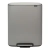 Poubelle à pédale Bo 60 L, Mineral concrete grey