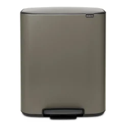 Poubelle à pédale Bo 60 L, Platinum