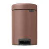Poubelle à pédale New Icon 3 litres, Satin Taupe