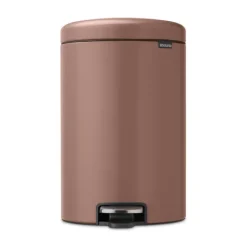 Poubelle à pédale New Icon 20 litres, Satin Taupe