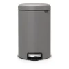 Poubelle à pédale New Icon 12 litres, Mineral concrete grey