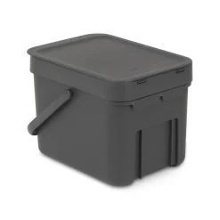 Poubelle Sort & Go 6 litres, gris