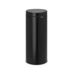 Poubelle Touch Bin 30 L, noir mat