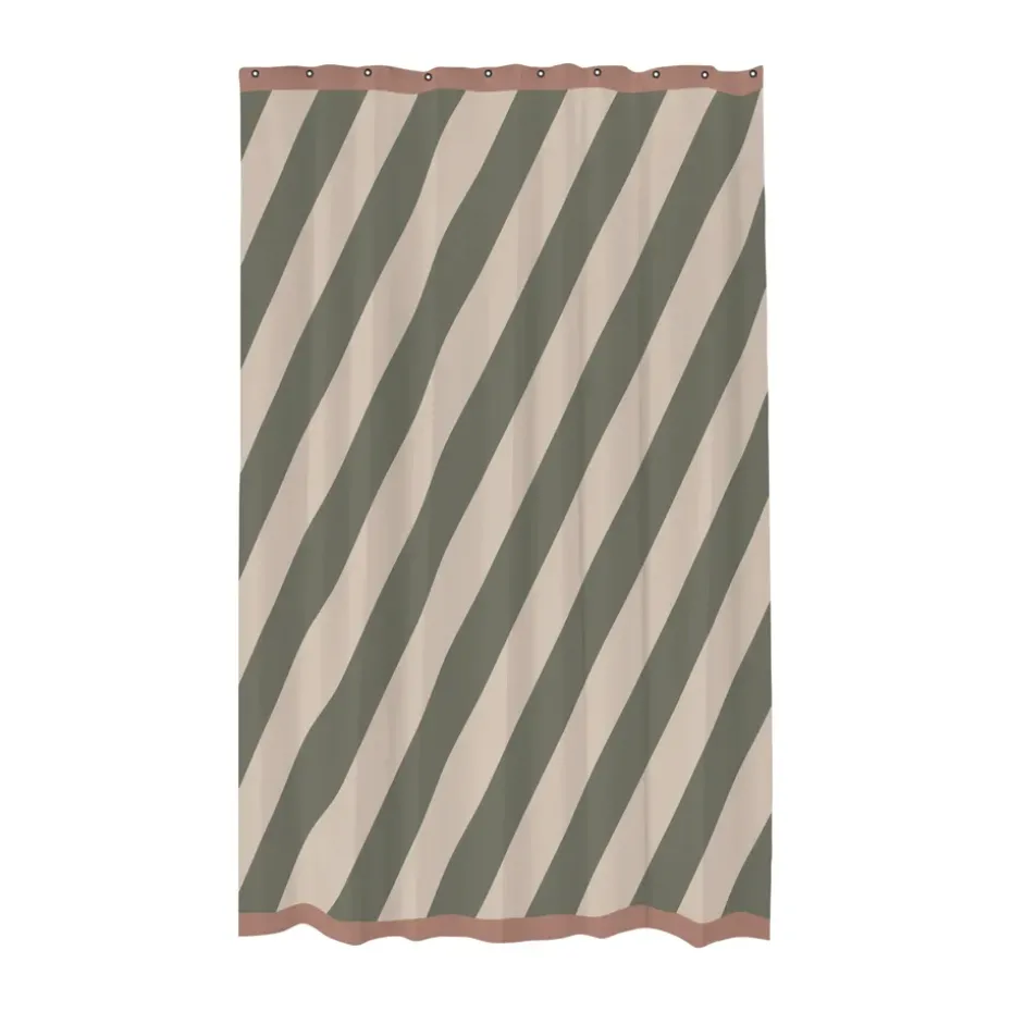 Rideau de douche Diagonal 150x200 cm, Dark olive