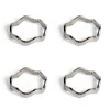 Rond de serviette Anna Lot de 4, Argenté