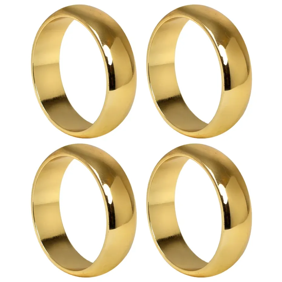 Rond de serviette Monaco Ø4 cm 4-pack, Laiton