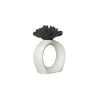 Rond de serviette Water Lily, White-black