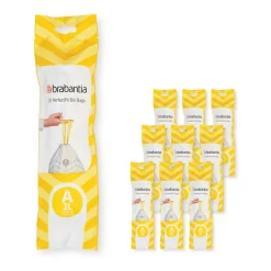 Sac poubelle Brabantia PerfectFit 200 sacs, Modèle A, 3 L