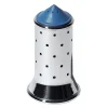 Salière Alessi, bleu-acier inoxydable