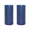 Salière et poivrier Groovy, Blue stoneware